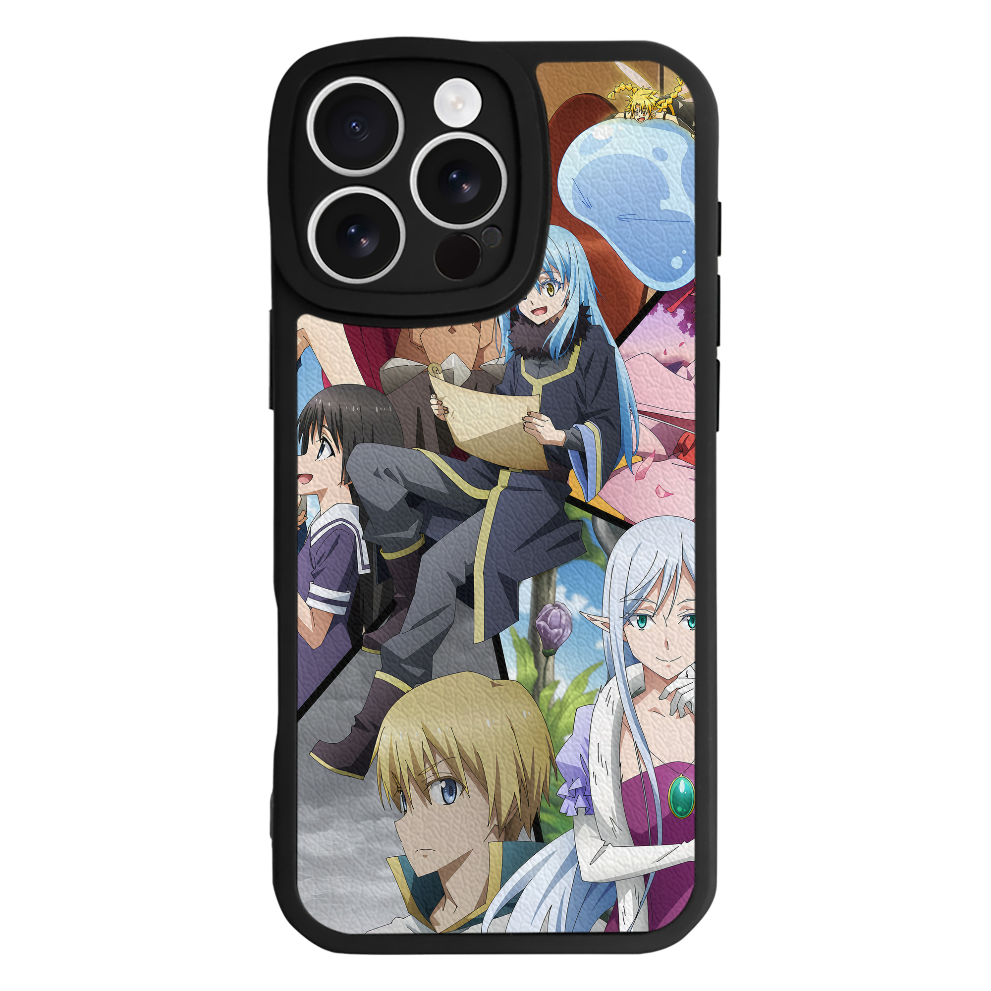（画像用） 転スラ Regarding Reincarnated to Slime 【iPhone 16シリーズ対応】シリコンスマホケース（レザー調） 材質：シリコン